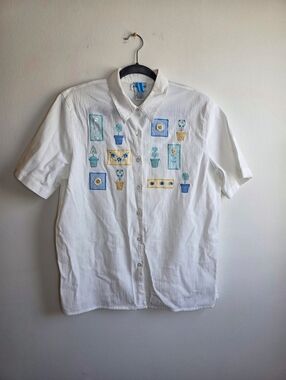 Vintage Alfred Dunner Cottagecore Button-Up Top